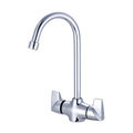 Central Brass Two Handle Bar/Pantry Faucet, Compression Hose, Single Hole, Chrome, Overall Width: 6" 0284-A-Q